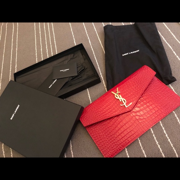 🛑SOLD🛑Authentic Ysl monogram clutch - Picture 1 of 7
